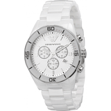 Buy Shop Emporio Armani Ceramic Chronograph White Dial White Ceramic Strap Watch For Men - AR1424 USA Online