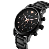 Buy Shop Emporio Armani Luigi Ceramic Chronograph Black Dial Black Strap Watch For Men - AR1509 USA Online