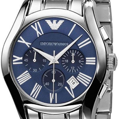 Buy Shop Emporio Armani Classic Blue Dial Silver Steel Strap Watch For Men - AR1635 USA Online