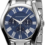 Buy Shop Emporio Armani Classic Blue Dial Silver Steel Strap Watch For Men - AR1635 USA Online