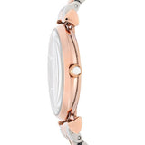 Emporio Armani T Bar Gianni Classic Mother Of Pearl Dial Two Tone Steel Strap Watch For Women - AR1683