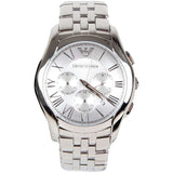 Buy Shop Emporio Armani Velente Chronograph Quartz Silver Dial Silver Steel Strap Watch For Men - AR1702 USA Online