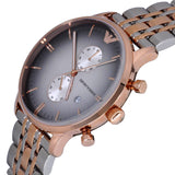 Buy Shop Emporio Armani Gianni Chronograph Grey Dial Two Tone Steel Strap Watch For Men - AR1721 USA Online