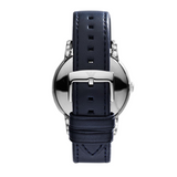 Buy Shop Emporio Armani Classic Quartz Blue Dial Black Leather Strap Watch For Men - AR1731 USA Online