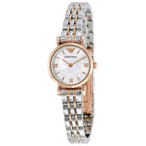 Buy Shop Emporio Armani Gianni Mother of Pearl Dial Two Tone Steel Strap Watch For Women - AR1764 USA Online