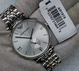 Buy Shop Emporio Armani Classic Silver Dial Silver Steel Strap Watch For Men - AR1819 USA Online