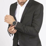 Buy Shop Emporio Armani Luigi Chronograph Black Dial Black Leather Watch For Men - AR1828 USA Online