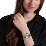 Buy Shop Emporio Armani Gianni T Bar Grey Dial Two Tone Steel Strap Watch For Women - AR1840 USA Online