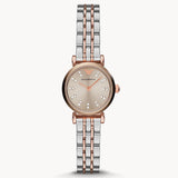 Buy Shop Emporio Armani Gianni T Bar Grey Dial Two Tone Steel Strap Watch For Women - AR1841 USA Online