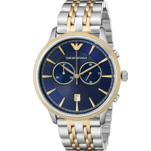 Buy Shop Emporio Armani Classic Blue Dial Two Tone Steel Strap Watch For Men - AR1847 USA Online