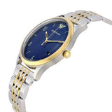 Buy Shop Emporio Armani Classic Quartz Blue Dial Two Tone Steel Strap Watch For Men - AR1868 USA Online