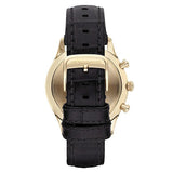 Buy Shop Emporio Armani Classic Chronograph White Dial Black Leather Strap Watch For Men - AR1892 USA Online