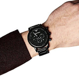 Buy Shop Emporio Armani Luigi Chronograph Black Dial Black Stainless Steel Watch For Men - AR1895 USA Online