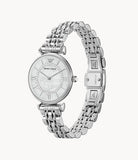 Buy Shop Emporio Armani Gianni T-Bar Mother of Pearl Dial Silver Stainless Steel Watch For Women - AR1908 USA Online