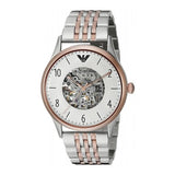 Buy Shop Emporio Armani Meccanico White Dial Two Tone Steel Strap Watch For Men - AR1921 USA Online