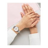 Buy Shop Emporio Armani Gianni T Bar White Crystal Pave Dial Silver Stainless Steel Strap Watch For Women - AR1925 USA Online
