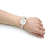 Buy Shop Emporio Armani Gianni T Bar White Dial Two Tone Steel Strap Watch For Women - AR1926 USA Online