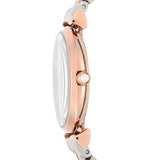 Buy Shop Emporio Armani Gianni T Bar White Dial Two Tone Steel Strap Watch For Women - AR1926 USA Online