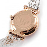 Buy Shop Emporio Armani Gianni T Bar White Dial Two Tone Steel Strap Watch For Women - AR1926 USA Online