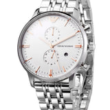Buy Shop Emporio Armani Chonograph SIlver Dial Silver Steel Strap Watch For Men - AR1933 USA Online