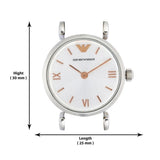 Buy Shop Emporio Armani Gianni T Bar Quartz Silver Dial Silver Steel Strap Watch For Women - AR1935 USA Online
