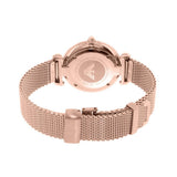 Buy Shop Emporio Armani Gianni T Bar Silver Dial Rose Gold Mesh Bracelet Watch For Women - AR1956 USA Online