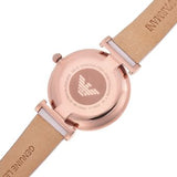 Buy Shop Emporio Armani Gianni T Bar Mother Of Pearl Pink Dial Pink Leather Strap Watch For Women - AR1958 USA Online