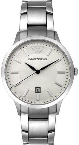 Buy Shop Emporio Armani Classic Quartz White Dial Silver Steel Strap Watch For Men - AR2431 USA Online