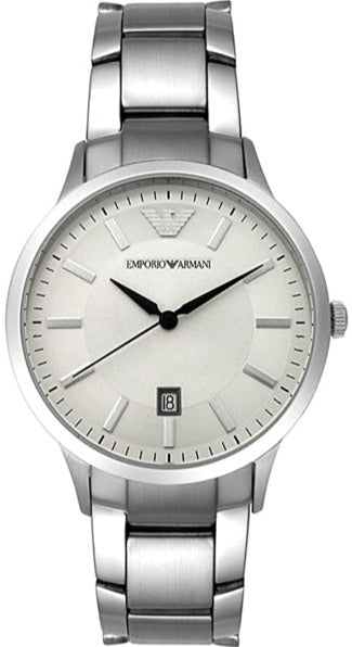 Buy Shop Emporio Armani Classic Quartz White Dial Silver Steel Strap Watch For Men - AR2431 USA Online