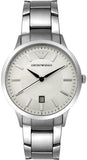 Buy Shop Emporio Armani Classic Quartz White Dial Silver Steel Strap Watch For Men - AR2431 USA Online