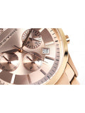 Buy Shop Emporio Armani Classic Rose Gold Chronograph Steel Strap Watch For Men - AR2452 USA Online