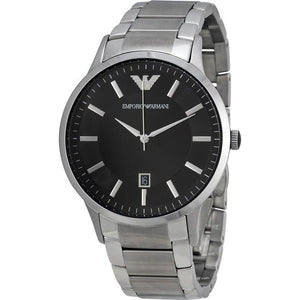 Buy Shop Emporio Armani Sportivo Black Dial Silver Stainless Steel Watch For Men - AR2457 USA Online