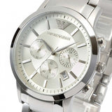 Buy Shop Emporio Armani Renato Chronograph Cream Dial Silver Steel Strap Watch For Men - AR2458 USA Online