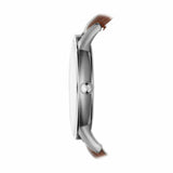Buy Shop Emporio Armani Renato Silver Dial Brown Leather Strap Watch For Men - AR2463 USA Online