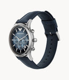 Buy Shop Emporio Armani Classic Chronograph Blue Dial Blue Leather Strap Watch For Men - AR2473 USA Online