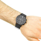 Buy Shop Emporio Armani Renato Chronograph Black Dial Black Mesh Bracelet Watch For Men - AR2498 USA Online