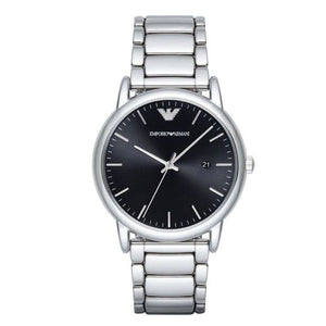 Buy Shop Emporio Armani Luigi Quartz Black Dial Silver Steel Strap Watch For Men - AR2499 USA Online
