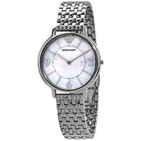 Buy Shop Emporio Armani Kappa Mother of Pearl Dial Silver Steel Watch For Women - AR2507 USA Online