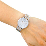 Buy Shop Emporio Armani Gianni T Bar Mother of Pearl Dial Two Tone Steel Strap Watch For Women - AR2508 USA Online