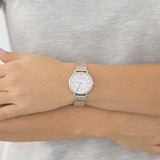 Buy Shop Emporio Armani Gianni T Bar Mother of Pearl Dial Two Tone Steel Strap Watch For Women - AR2508 USA Online