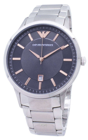 Buy Shop Emporio Armani Renato Quartz Grey Dial Silver Steel Strap Watch For Men - AR2514 USA Online