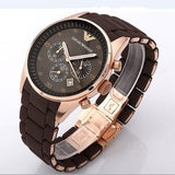 Emporio Armani Sport Chronograph Brown Dial Brown Stainless Steel Watch For Men - AR5890