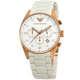Buy Shop Emporio Armani Sportivo White Dial White Rubber Strap Watch For Men - AR5919 USA Online