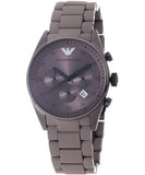 Buy Shop Emporio Armani Sportivo Chronograph Brown Dial Brown Steel Strap Watch For Men - AR5950 USA Online