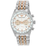 Buy Shop Emporio Armani Sportivo Chronograph Silver Dial Two Tone Steel Strap Watch For Men - AR5999 USA Online