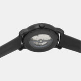Buy Shop Emporio Armani Luigi Automatic Skeleton Black Dial Black Leather Strap Watch For Men - AR60012 USA Online