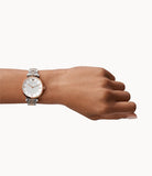 Buy Shop Emporio Armani Gianni T Bar Analog White Dial Two Tone Steel Strap Watch For Women - AR2076 USA Online
