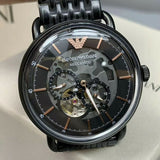 Buy Shop Emporio Armani Automatic Multifunction Black Dial Black Mesh Bracelet Watch For Men - AR60025 USA Online