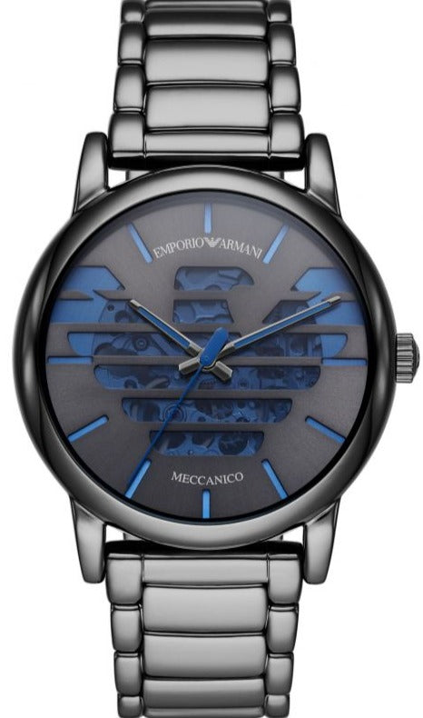 Buy Shop Emporio Armani Meccanico Automatic Grey Dial Grey Steel Strap Watch For Men - AR60029 USA Online