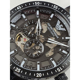 Buy Shop Emporio Armani Meccanico Automatic Black Dial Black Steel Strap Watch For Men - AR60054 USA Online